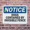 Signmission Dogs Contained By Invisible Fence, 10 in W x Rectangle, Plastic OS-2PACK-NS-P-710-L-11438 - alternate 7
